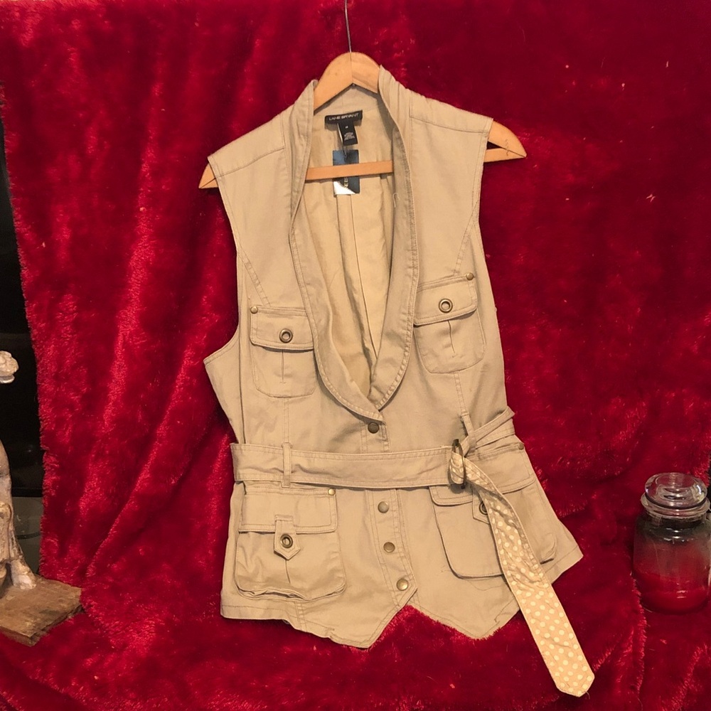 Lane Bryant Beige Utility Vest